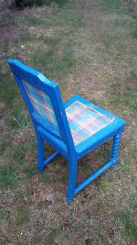 Krzesło w stylu ludowym PRL Cepelia
