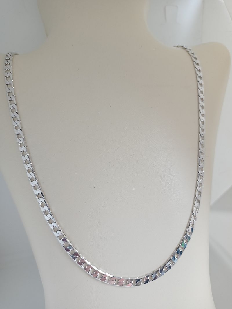 Srebrny Łańcuszek Pancerka Diamentowany 51cm 16g Silver Plated