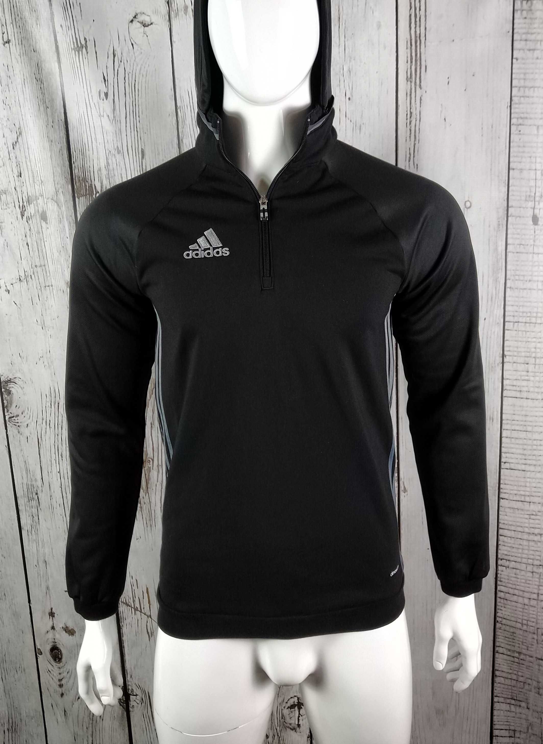 Bluza czarna męska adidas z kapturem