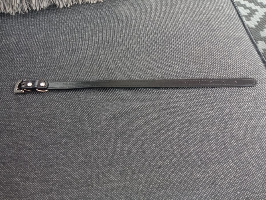 Obroża dla psa S czarna z cyrkoniami