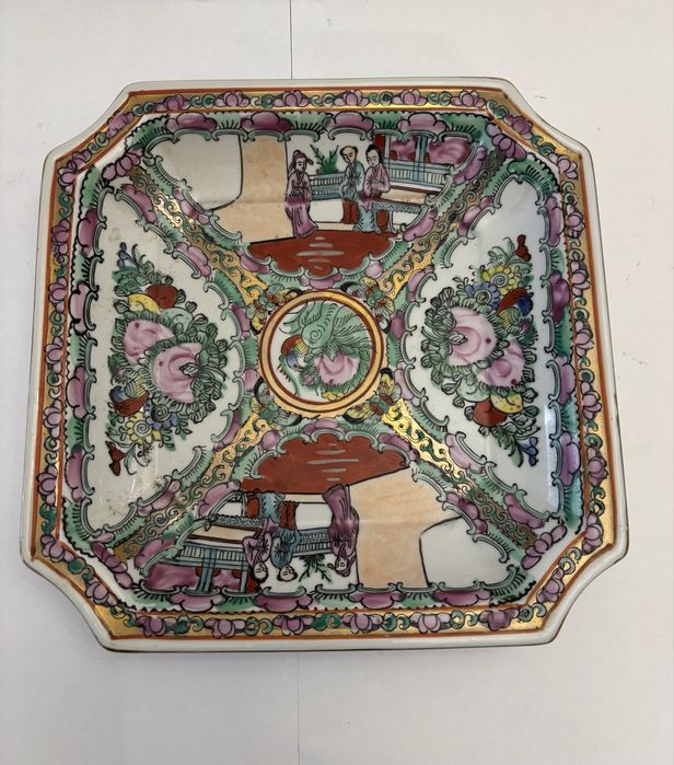 Taça antiga porcelana chinesa Mandarim