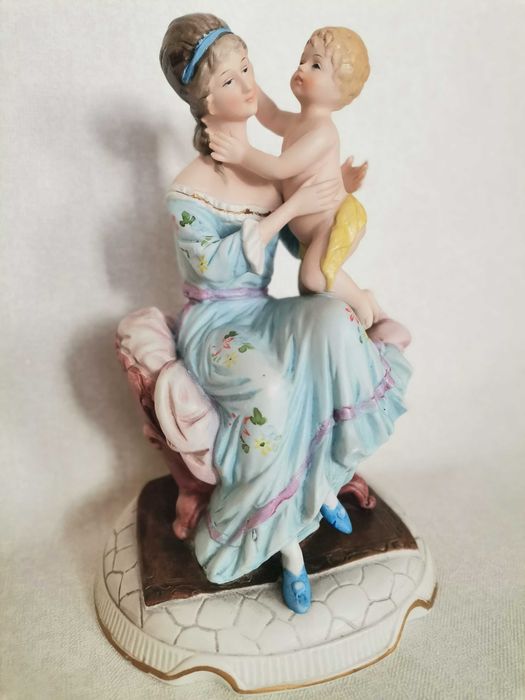 Figurka ceramiczna - Matka z dzieckiem - Vintage