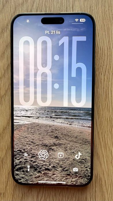 iPhone 15 ProMax 256GB Titanium Black +etui Decoded MagSafe pomarańcz