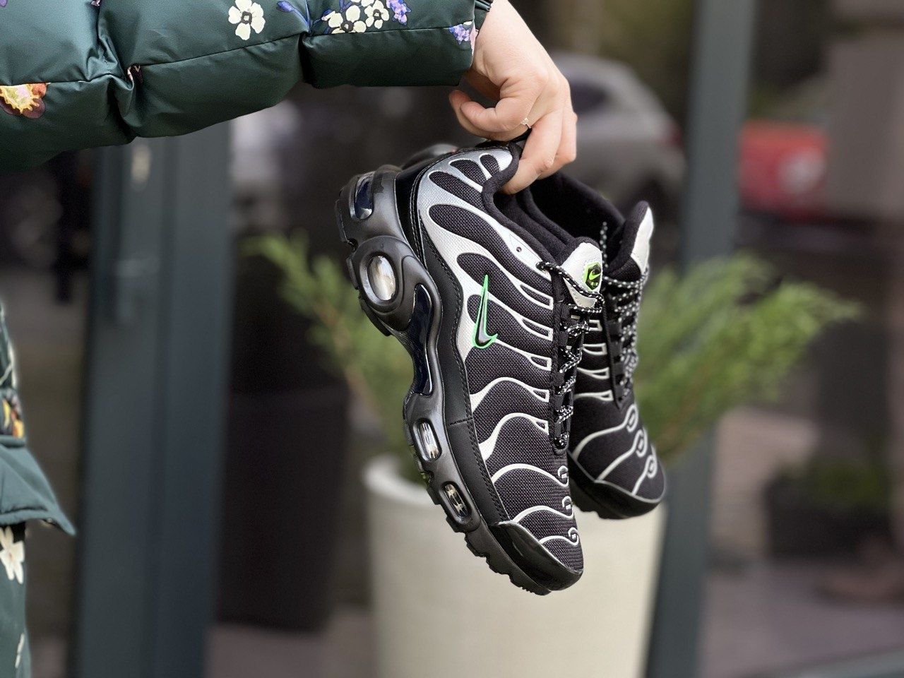 ТОП ПРОДАЖ! Air Max Plus TN Black Silver Green 41 42 44 45