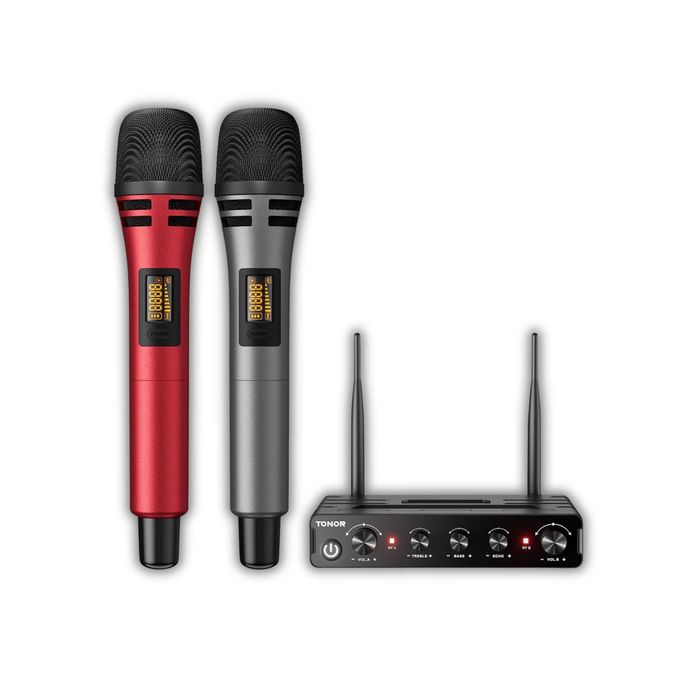 Tonor Tw350 Mikrofon Bezprzewodowy Uhf Karaoke Zestaw 2x Mikrofon