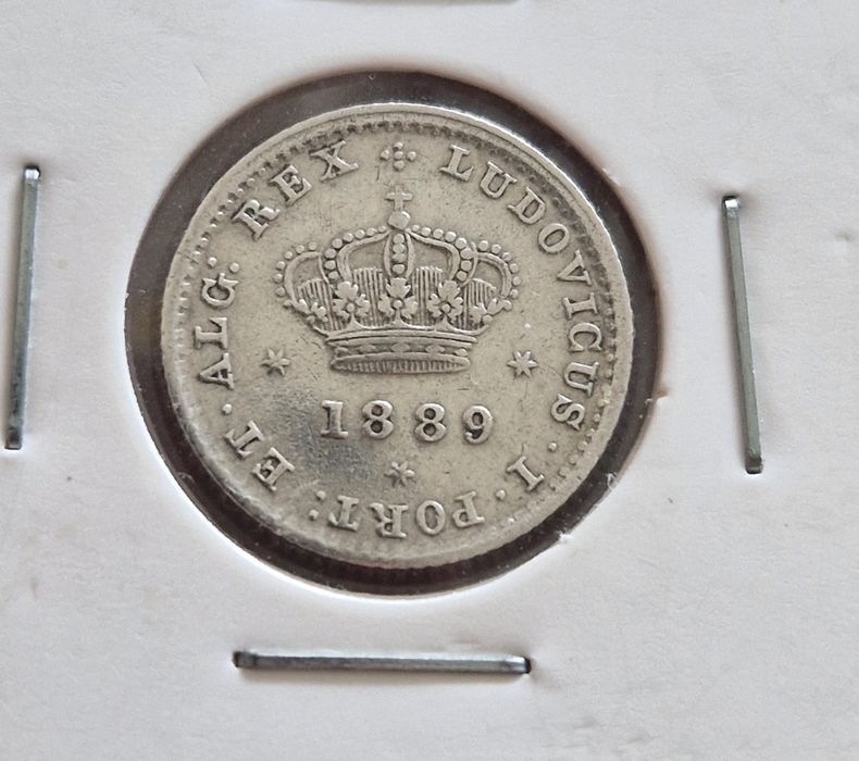 Moeda em prata 50 reis 1889 D. Luís