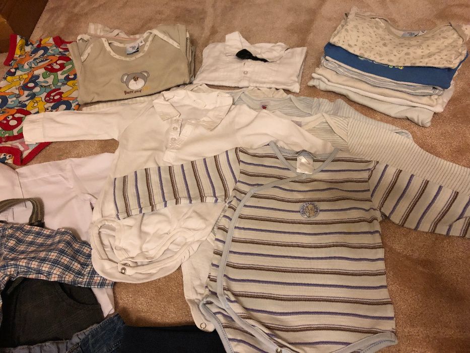 Ubranko do chrztu firmy Krasnal r. 74 + MEGA PAKA 100 szt. wyprawka