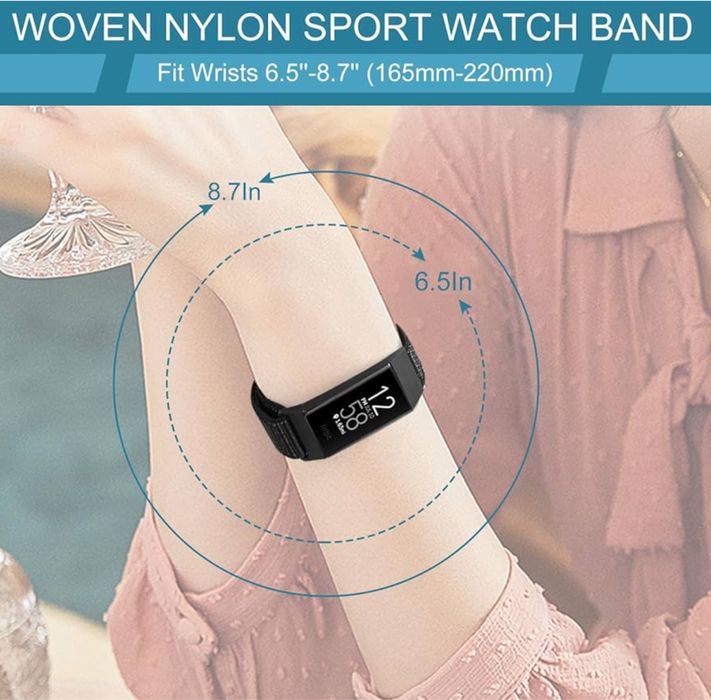 Kibdsng Nylonowy pasek do zegarków Fitbit, 2 sztuki