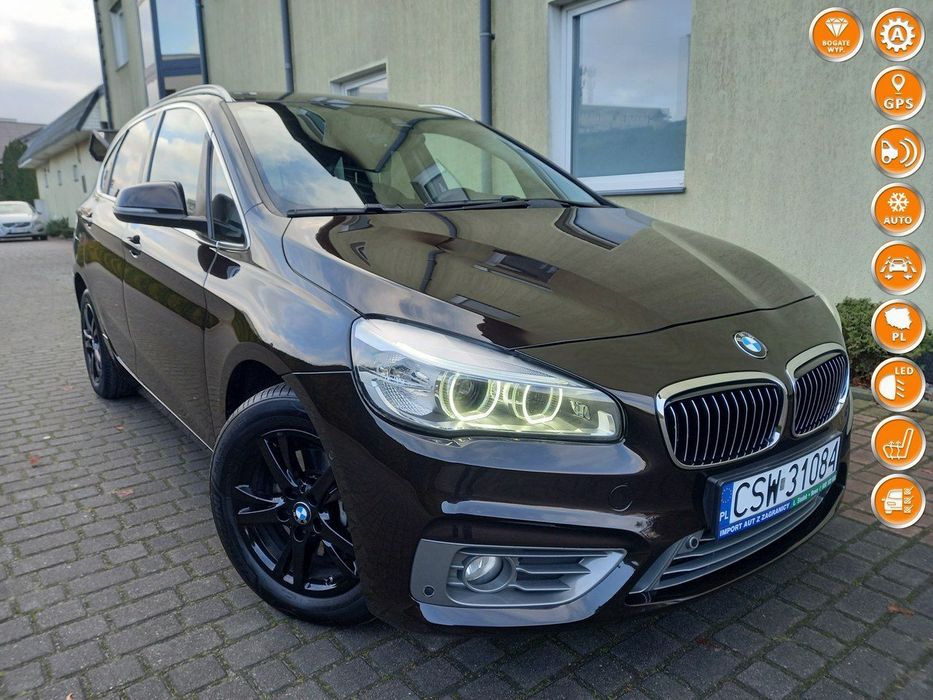BMW Seria 2 2.0D 150KM Automat Full Ledy El.Klapa Duża Navi Grzane Fotele Zadbana