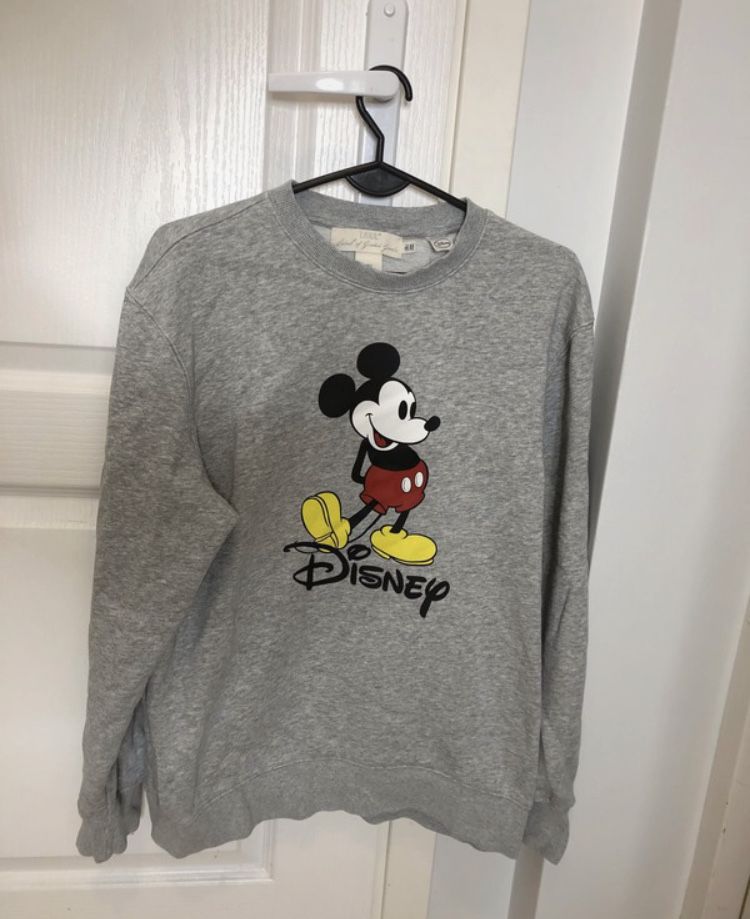 szara bluza crewneck disney myszka miki mickey