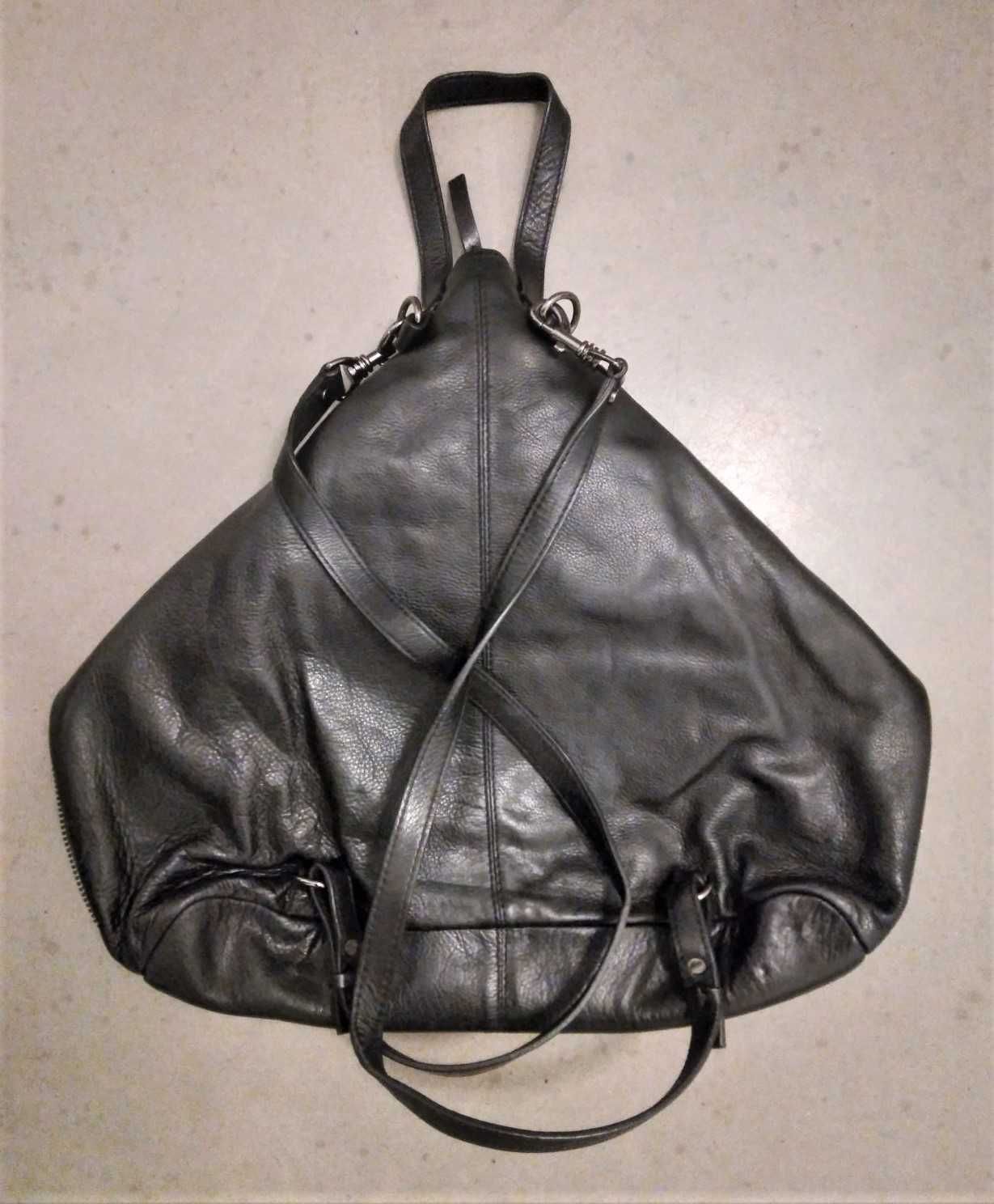 Niesamowita skórzana shopperka/plecak firmy Zara