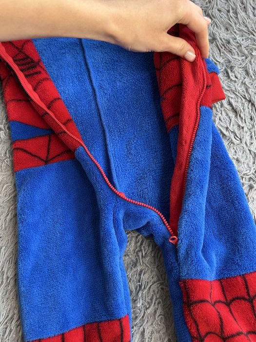 Дитячий комбінезон піжама. теплий комбінезон людина паук