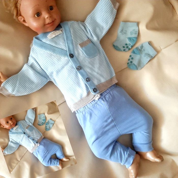 Zestaw roz 56/62 21 sztuk mega paka komplet dla chłopca wyprawka dres