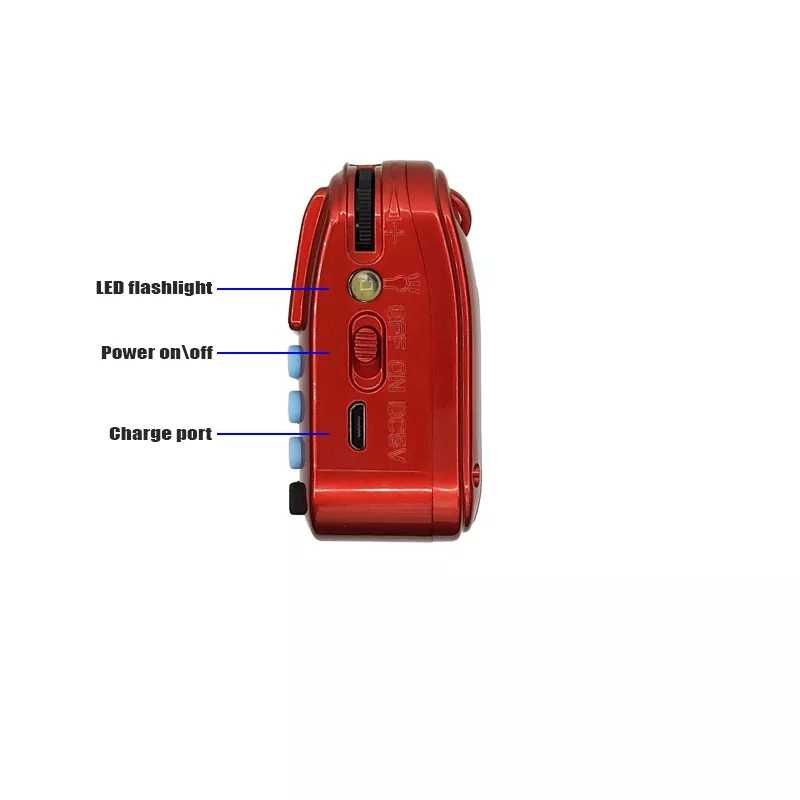 Портативный FM приёмник с фонариком TONGBOXIN C-803