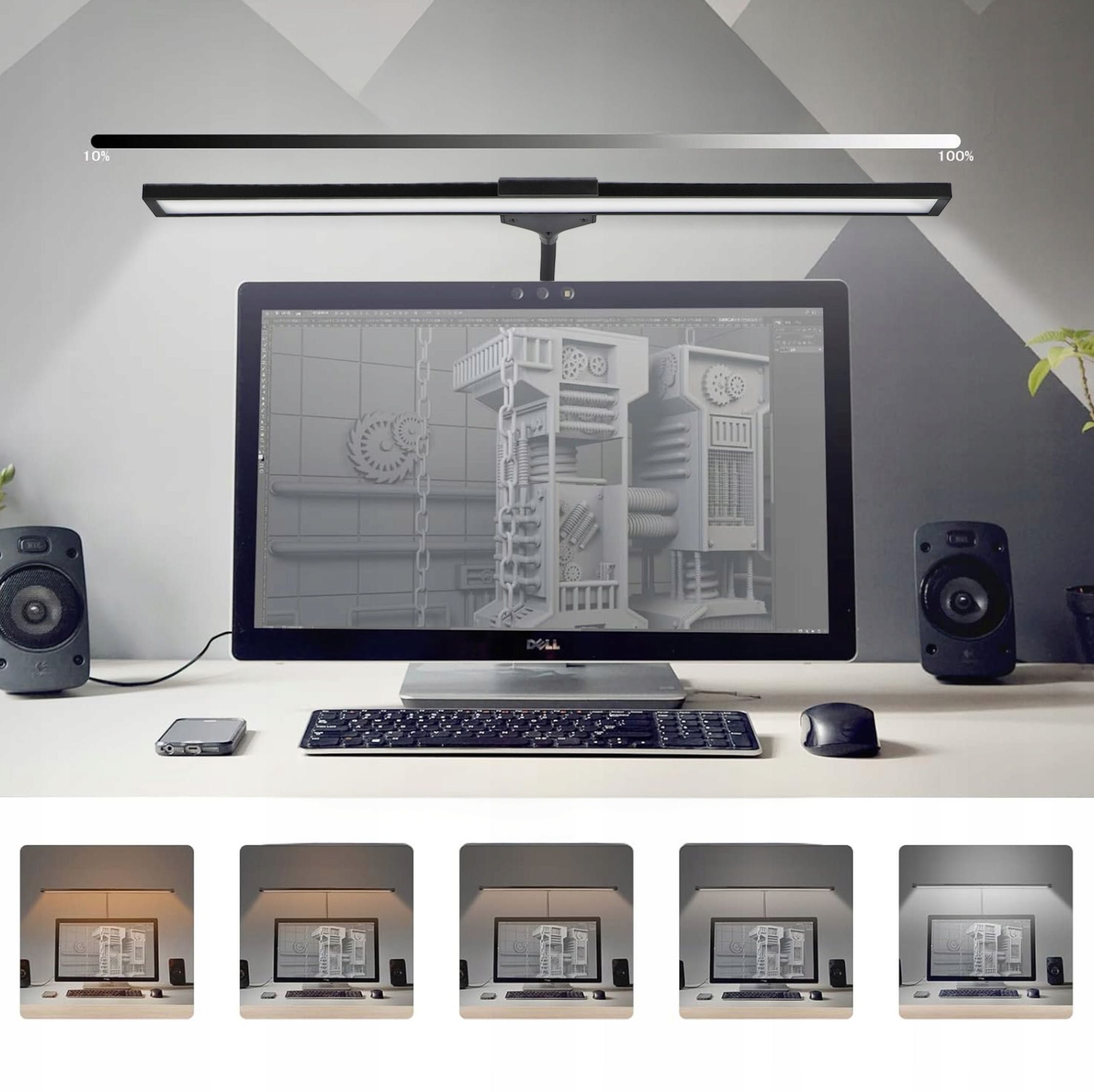 Lampa LED na monitor / biurko – światło robocze bez odblasków