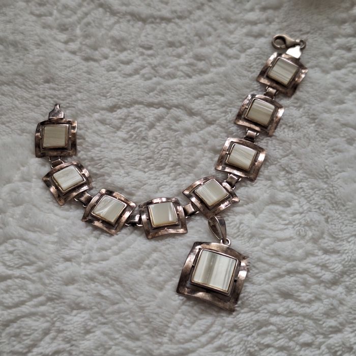 Komplet srebrnej biżuterii