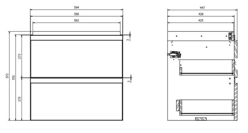 Szafka łazienkowa pod umywalkę Cersanit Moduo 80 Cm biały połysk