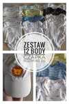 Zestaw 12 szt. body krótki rękaw czapka rozmiar 80