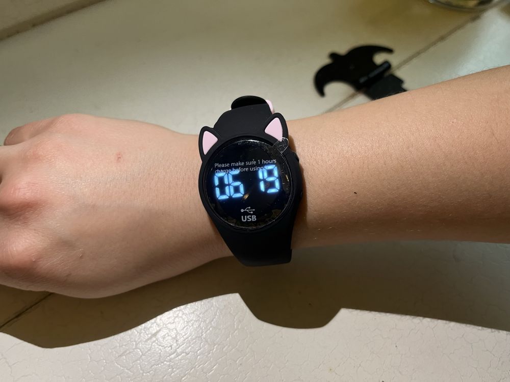 Smartwatch Zegarek dla dziecka Czarny/Różowy