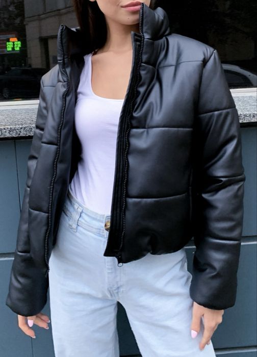 Зимняя куртка из экокожи reserved