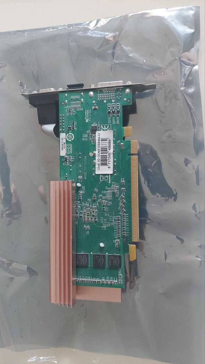 Видеокарта для компьютера Nvidia Club 3D GeForce 8400 GS. HDMI VGA DVI