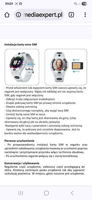 Nowy Smartwatch bialy