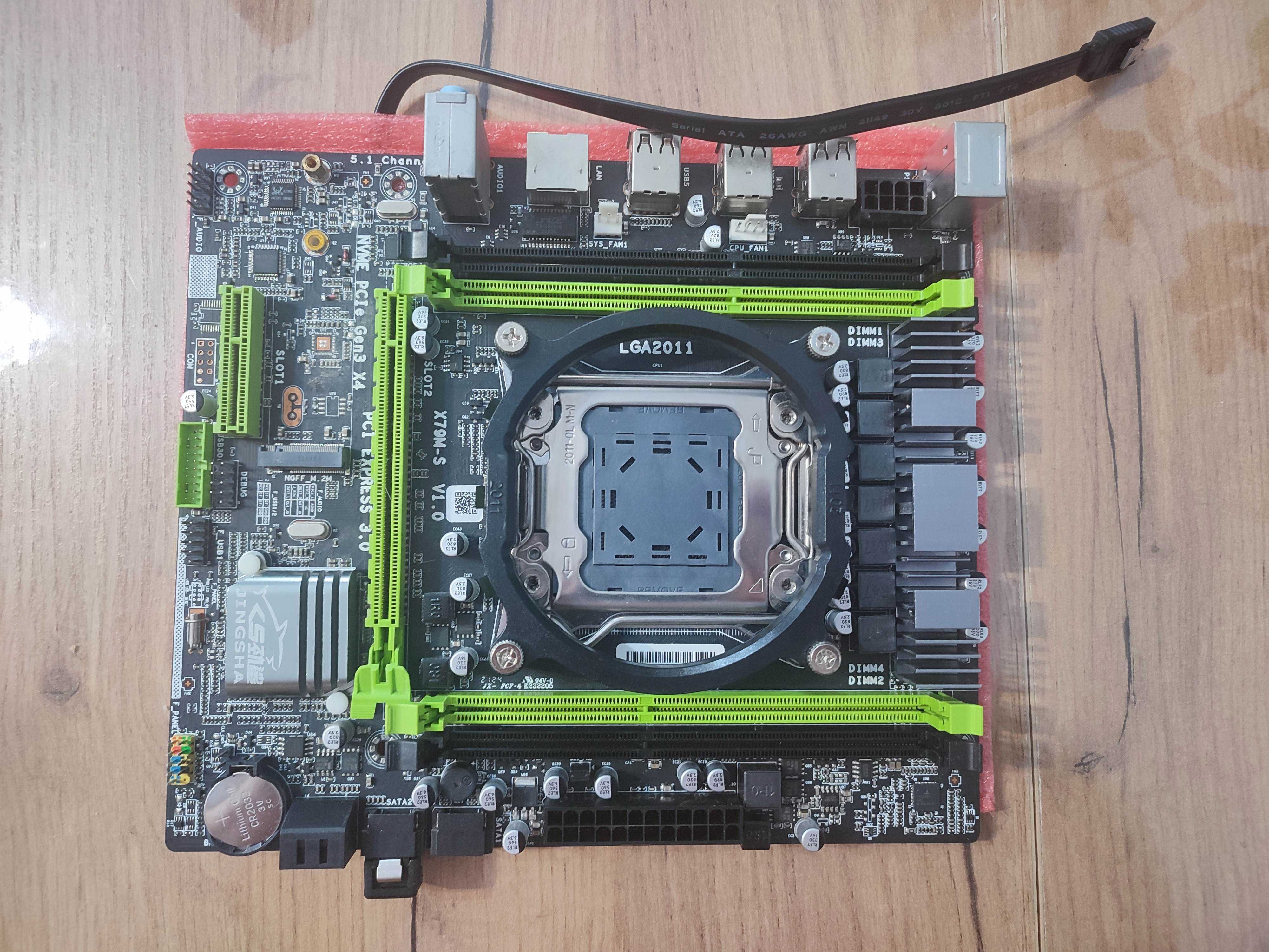 X79 V2 płyta główna LGA2011 cpu 4 ddr3 usb2.0 sata pcie M.2 02