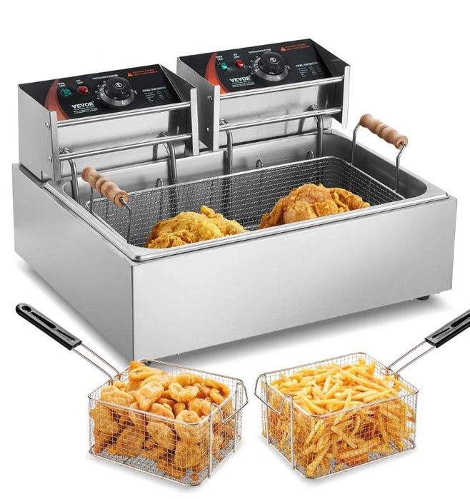Fritdeira eletrica 17 litros, com 1 cesto grande e 2 pequenos