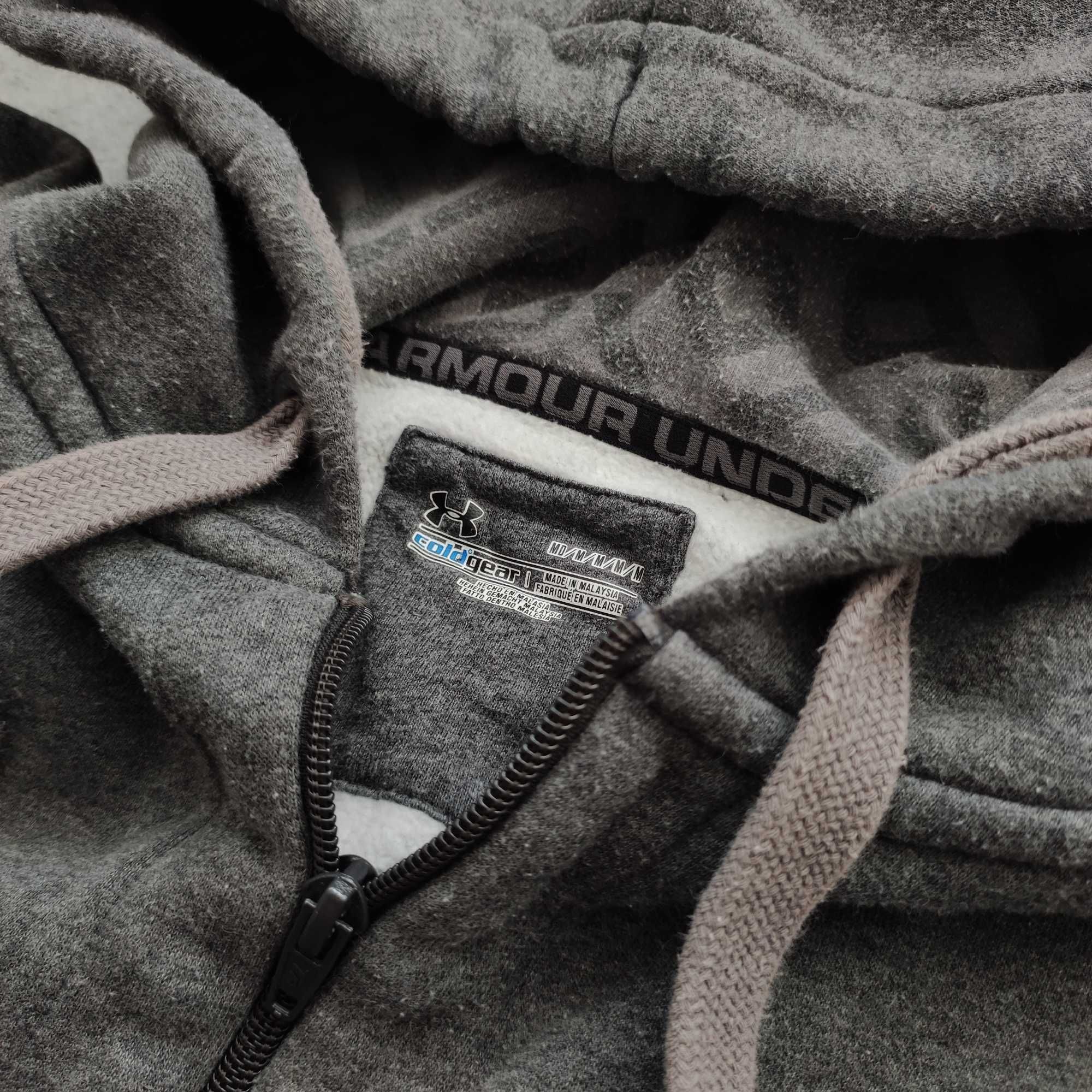 MĘSKA Bluza Rozpinana Sportowa z Kapturem Under Armour Gym Active Haft