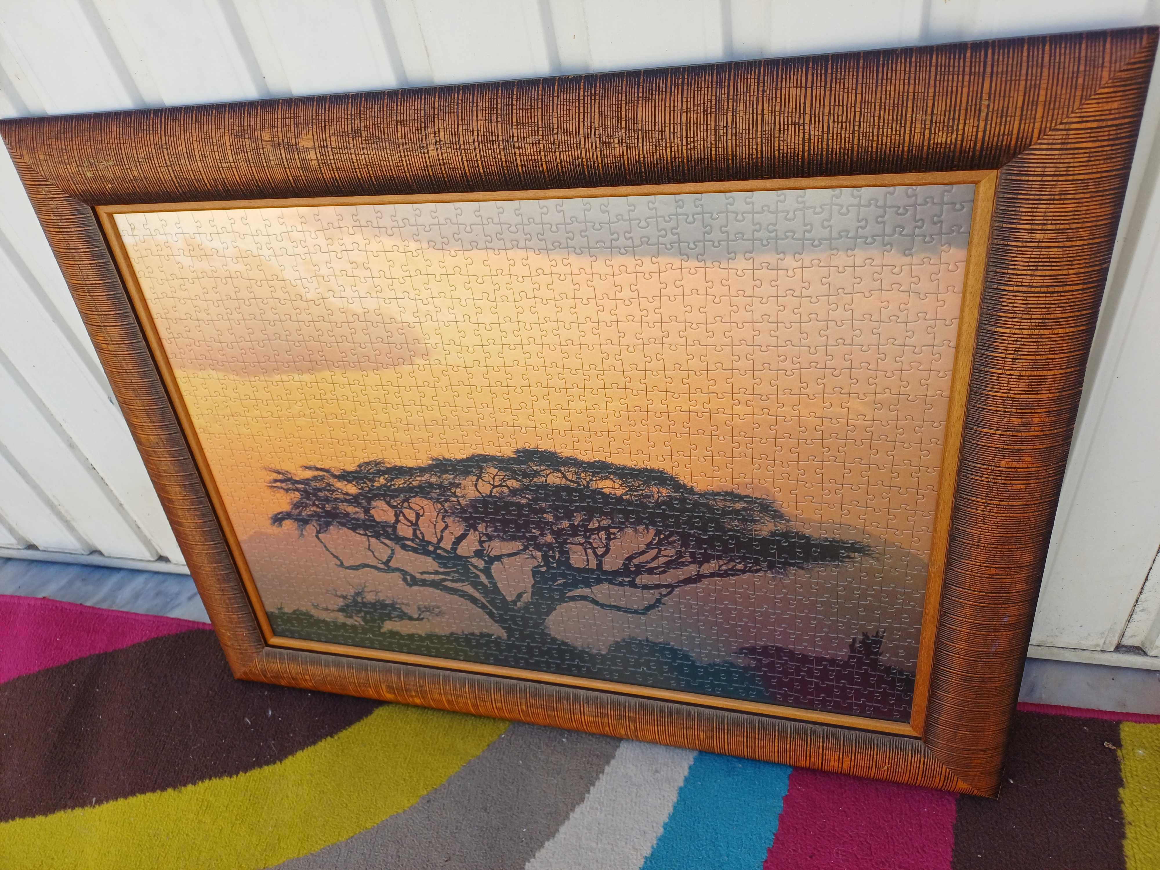 Quadro com paisagem em puzzle
