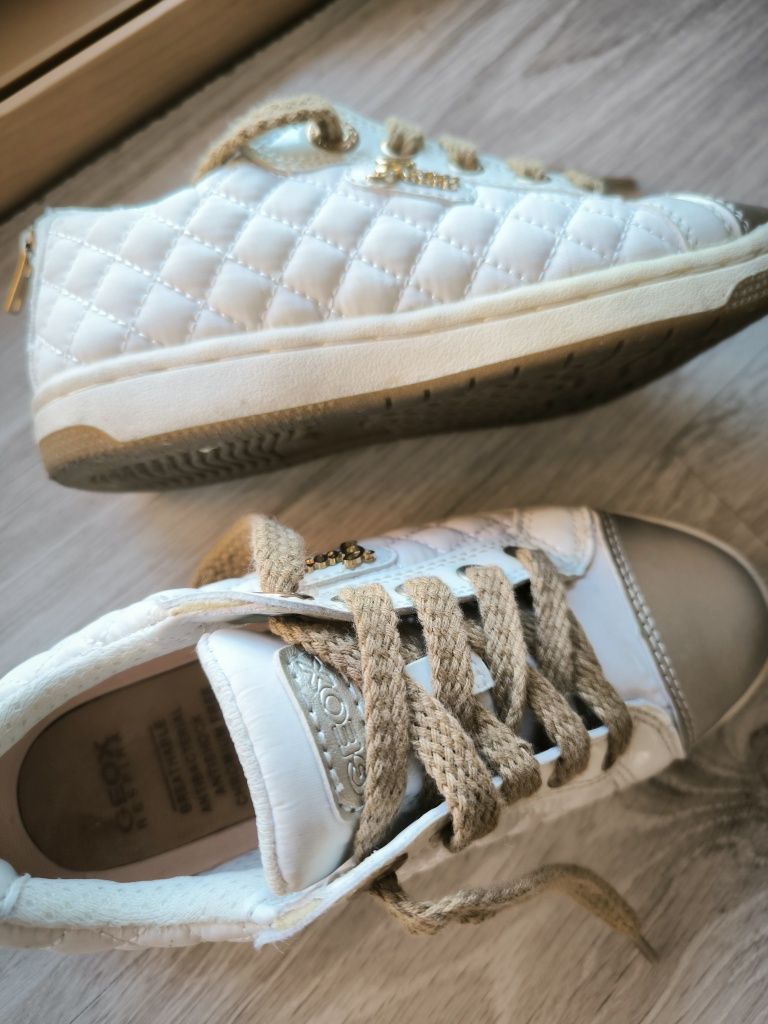 Buty GEOX r.29 dziewczęce biało złote