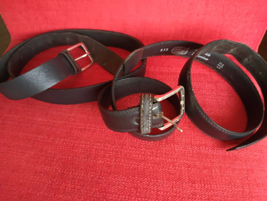 Cintos em pele para homem cor preto  tam. 110-44 - 2 cintos