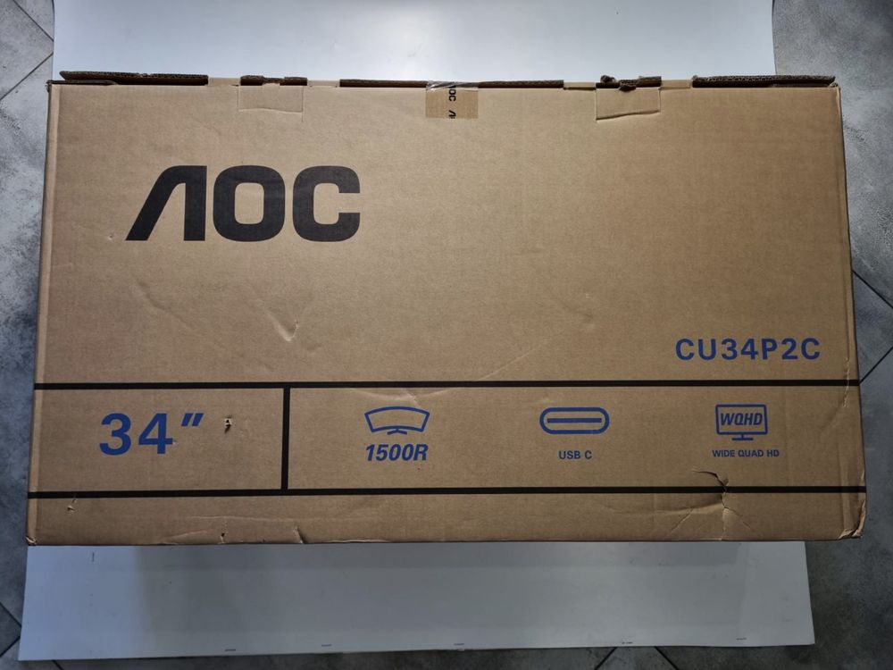 Monitor LED AOC CU34P2C 34 " 3440 x 1440 px VA NOWY