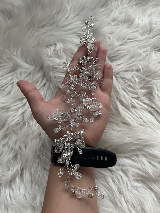 Duża ślubna ozdoba do włosów