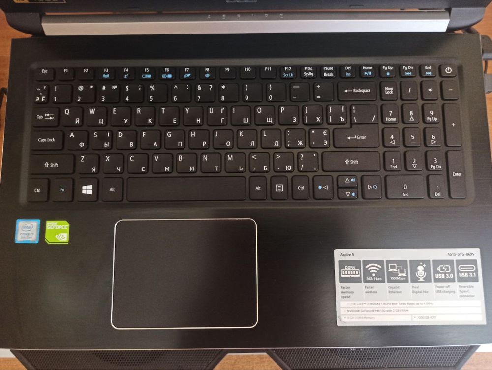 Ноутбук Acer Aspire 5 (A515-51G-86XV) 2019