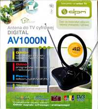 Antena pokojowa TV cyfrowa ze wzmacniaczem AV1000N, firmy DPM DVB