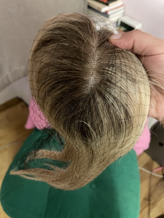 Peruka wlosy sztuczne blond doczepiane nowe