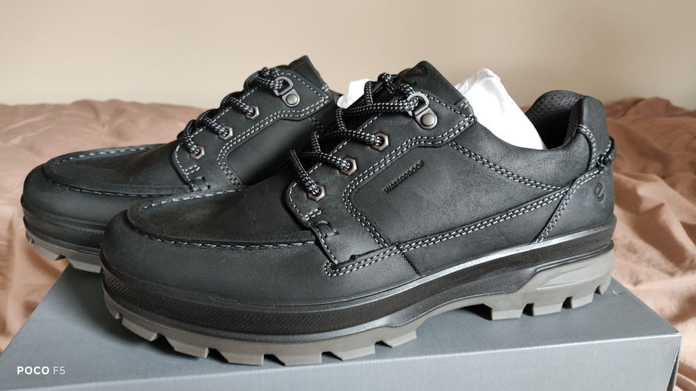Ecco Rugged Truck czarne skórzane wodoodporne buty rozm 43 jak 43