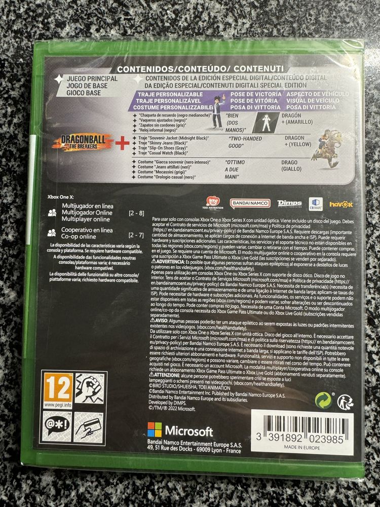 Jogo Xbox DragonBall The Breakers - Novo/Selado