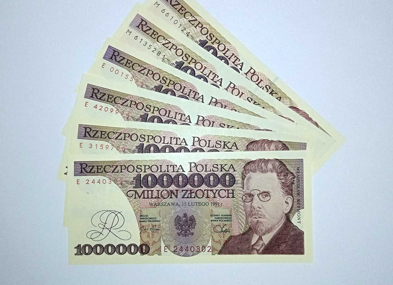 Banknot PRL 1.000000 zł 1991/93 st.1 UNC
