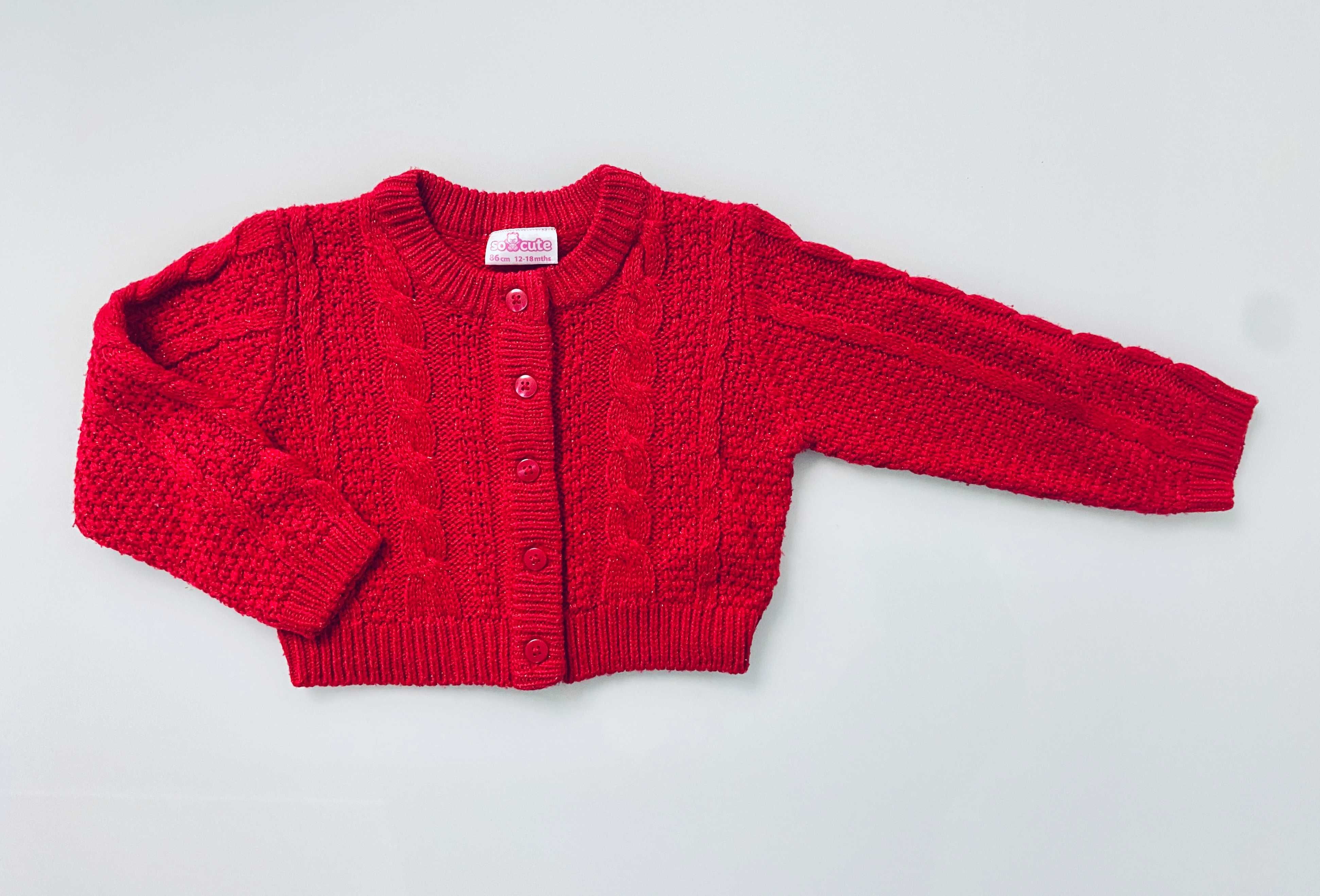 Piękny czerwony komplecik spódnica tiulowa + sweterek (86)