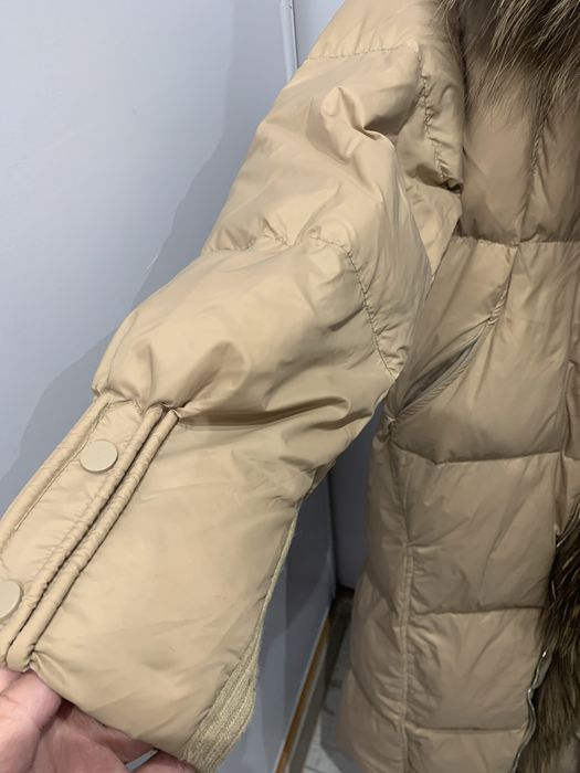 Płaszcz puchowy z szalem