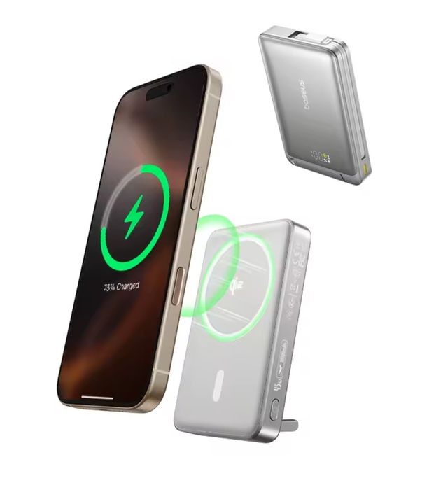 Powerbank Baseus Nomos 3в1 10000мАч Qi2, 45w, з підставкою, новий