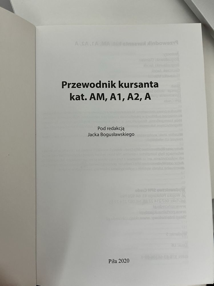 Przewodnik kursanta kat. AM, A1, A2, A