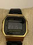 Casio A168WEGB-1BEF vintage złoty czarny