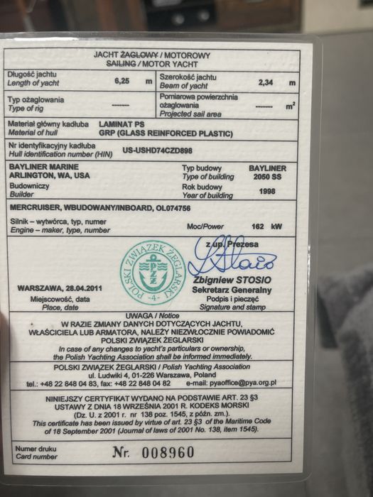 Motorówka bayliner Capri 5.0 V8 220km 1200Dmc