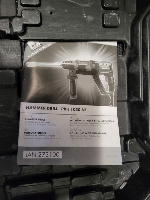 Młotowiertarka parkside pneumatyczna pbh 1050 b2 Hammer drill z udarem