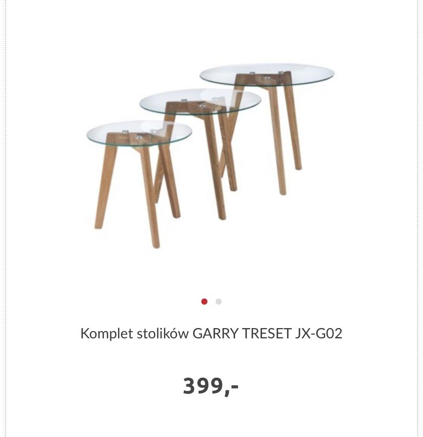 Komplet stolików Garry Treset Agata Meble