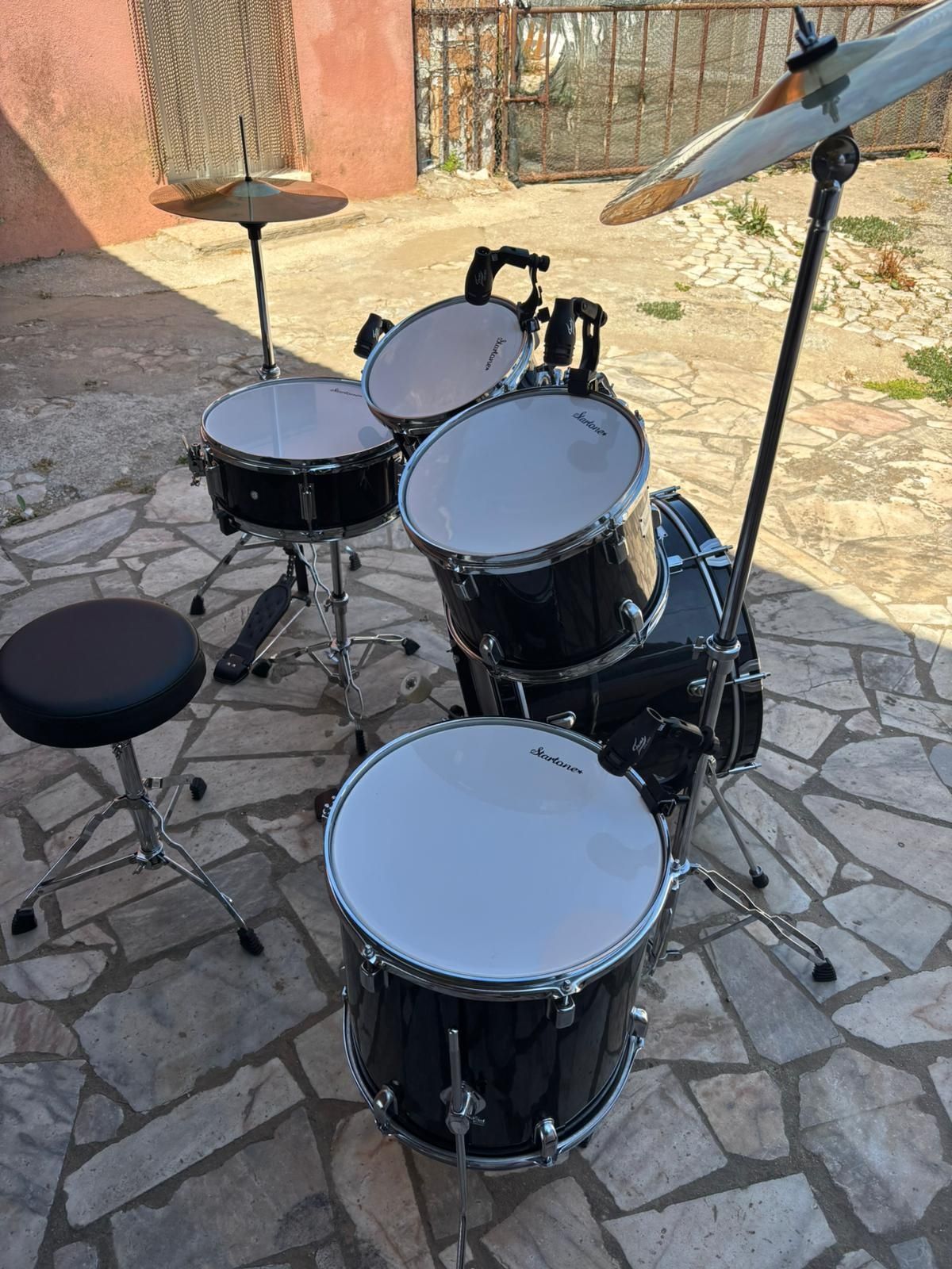 Bateria com microfones kit