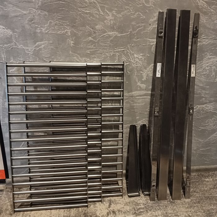 Kungsfors Ikea półka stal nierdzewna zestaw 3 półki 2 szyny